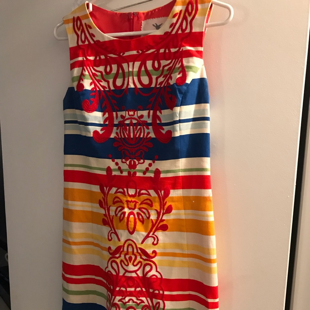 Anthropologie tabitha colorful shift dress size 2